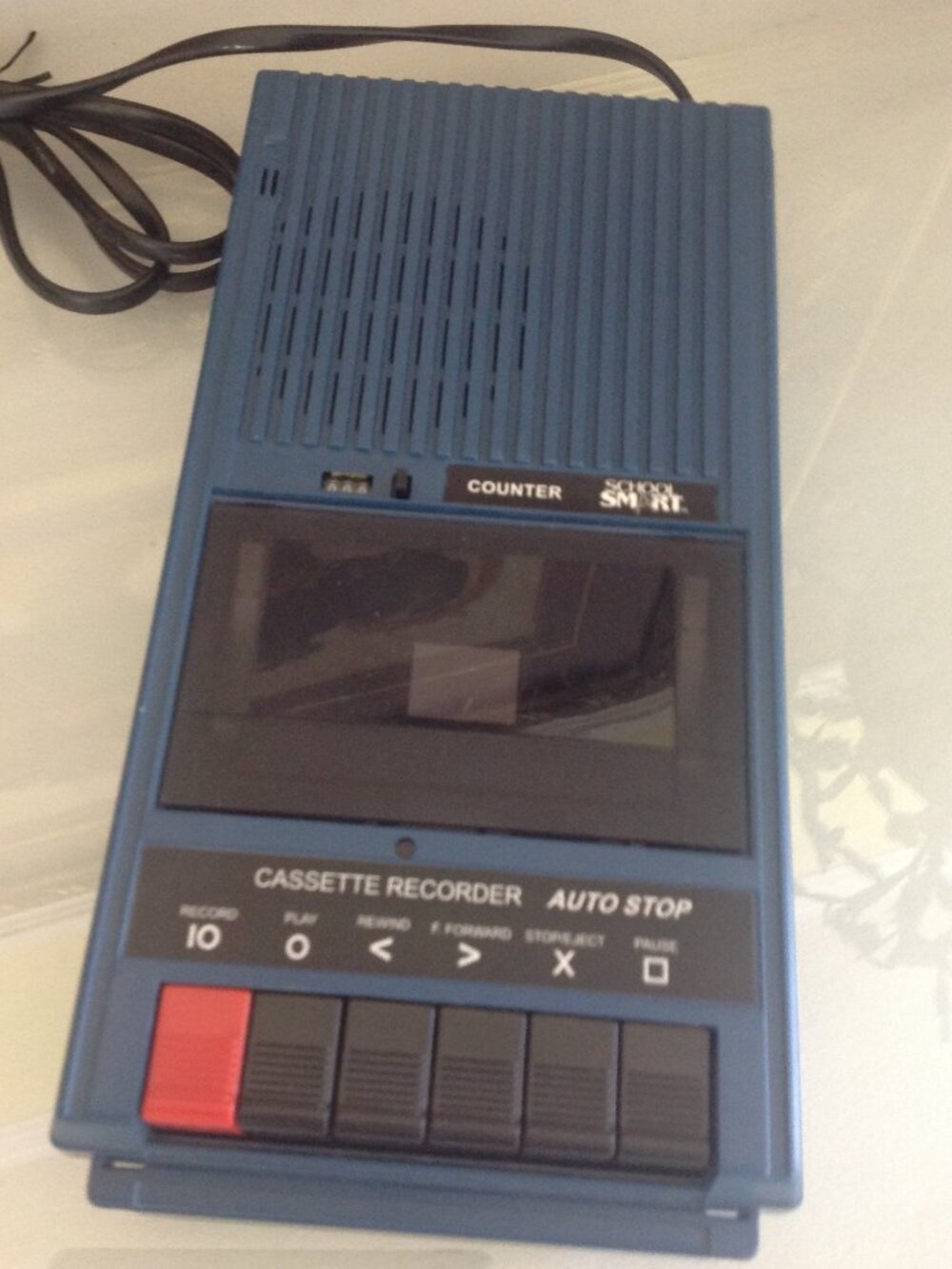 School Smart Cassette Recorder featuring a built-in tape counter